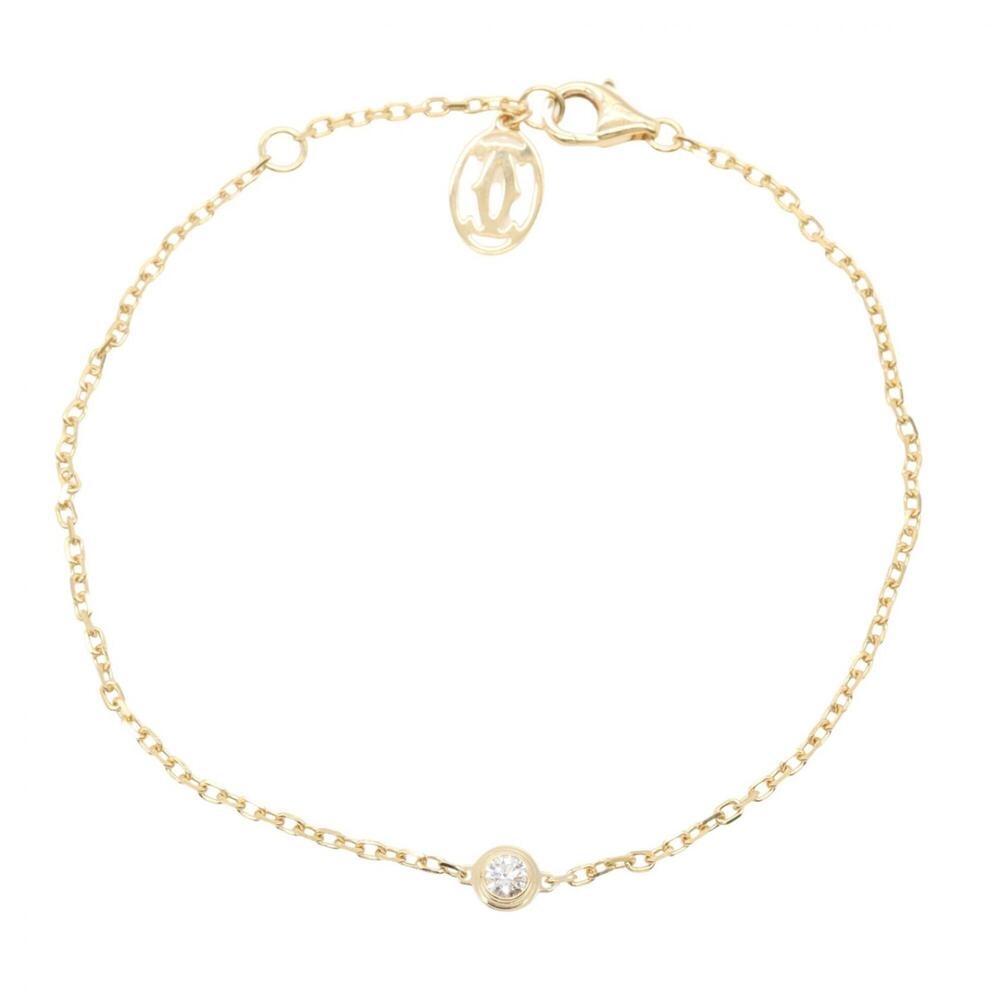 CARTIER 18k Gold Diamond Charm Bracelet